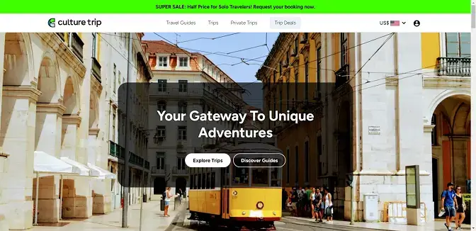 Culture Trip homepage