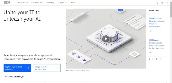 IBM homepage